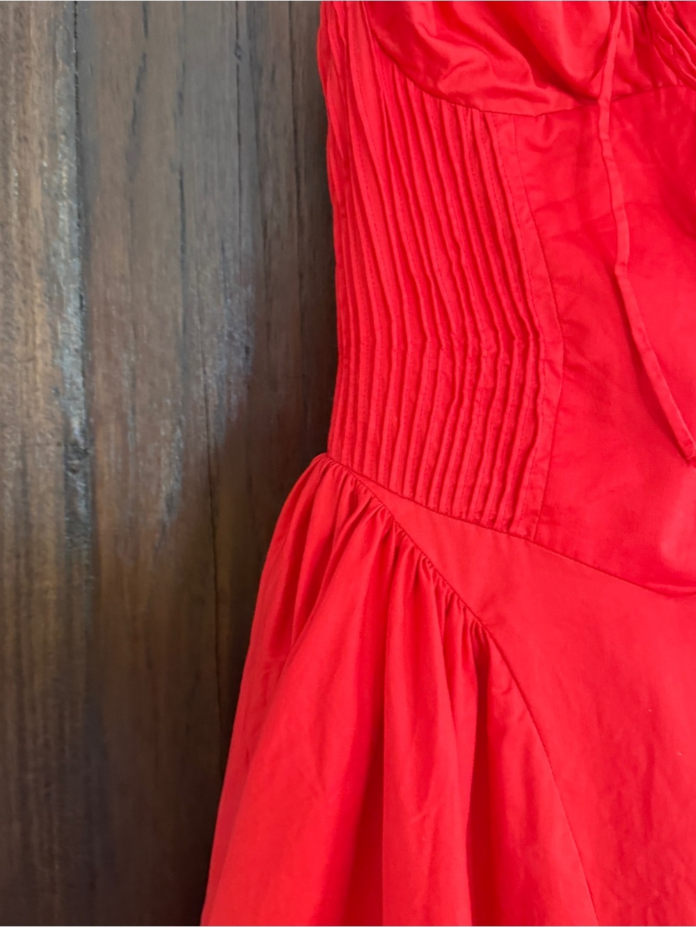 House of CB Red Halter Midi Dress with Tie Neck - Picture 5 of 8